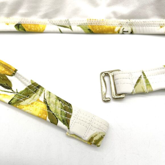 Cremieux Womens Bikini Top Size Medium Lemonade Fruit Lemons Beachy Ruffled - Picture 6 of 6